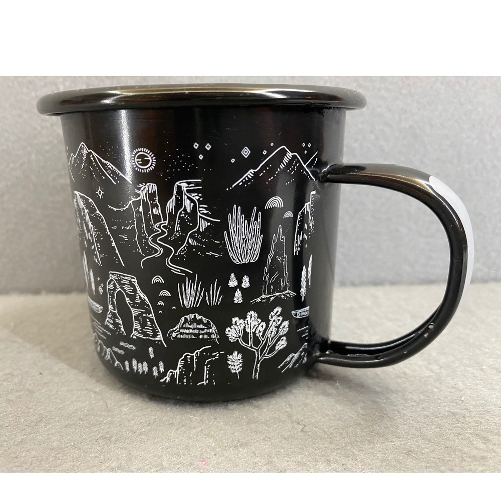 Parks Project Black Enamel Campfire Mug National Parks Graphic Delicate Arch